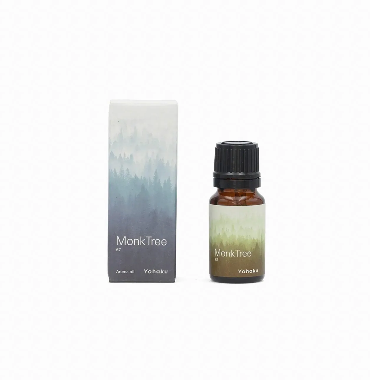 「Monk Tree」の箱とアロマオイルの瓶